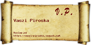 Vaszi Piroska névjegykártya