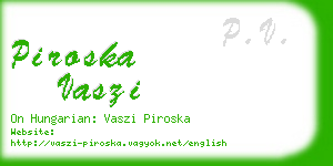 piroska vaszi business card